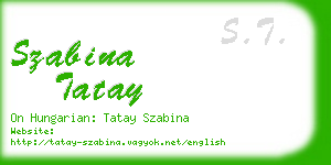 szabina tatay business card